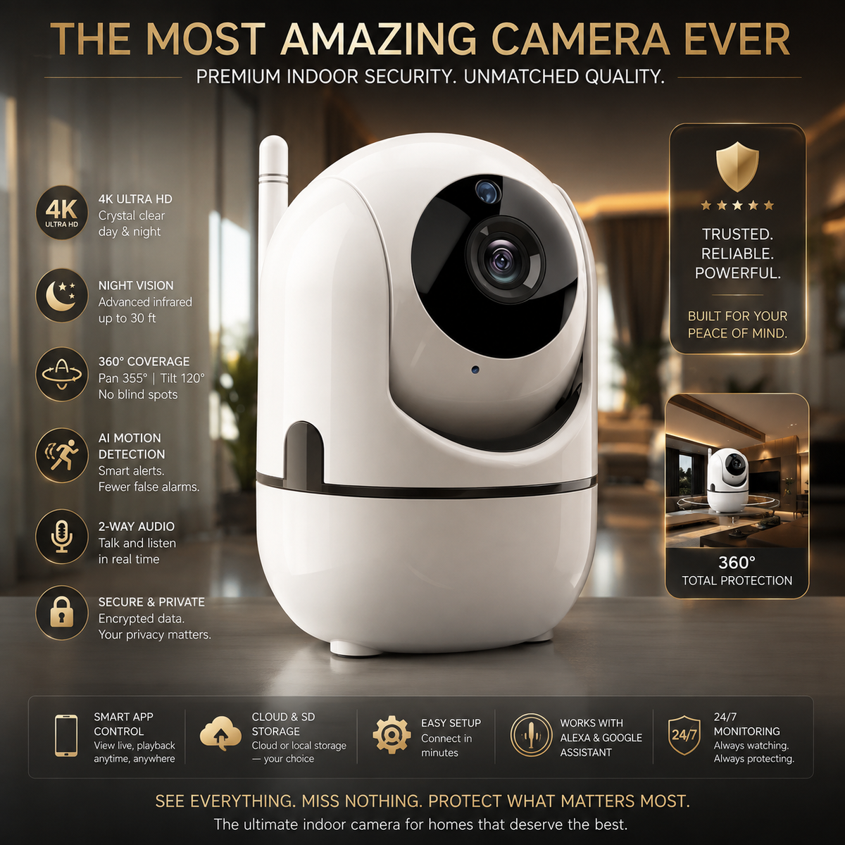 Velora™ GuardCam Pro Smart Home Security Camera