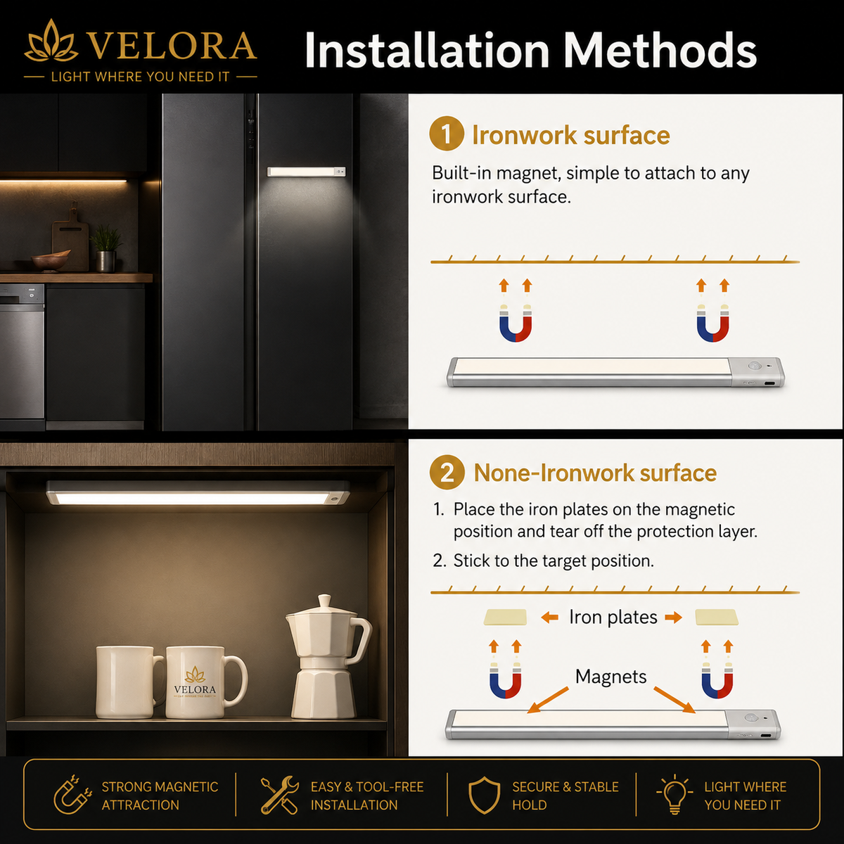 Velora MotionGlow™ Wireless Motion Sensor Light